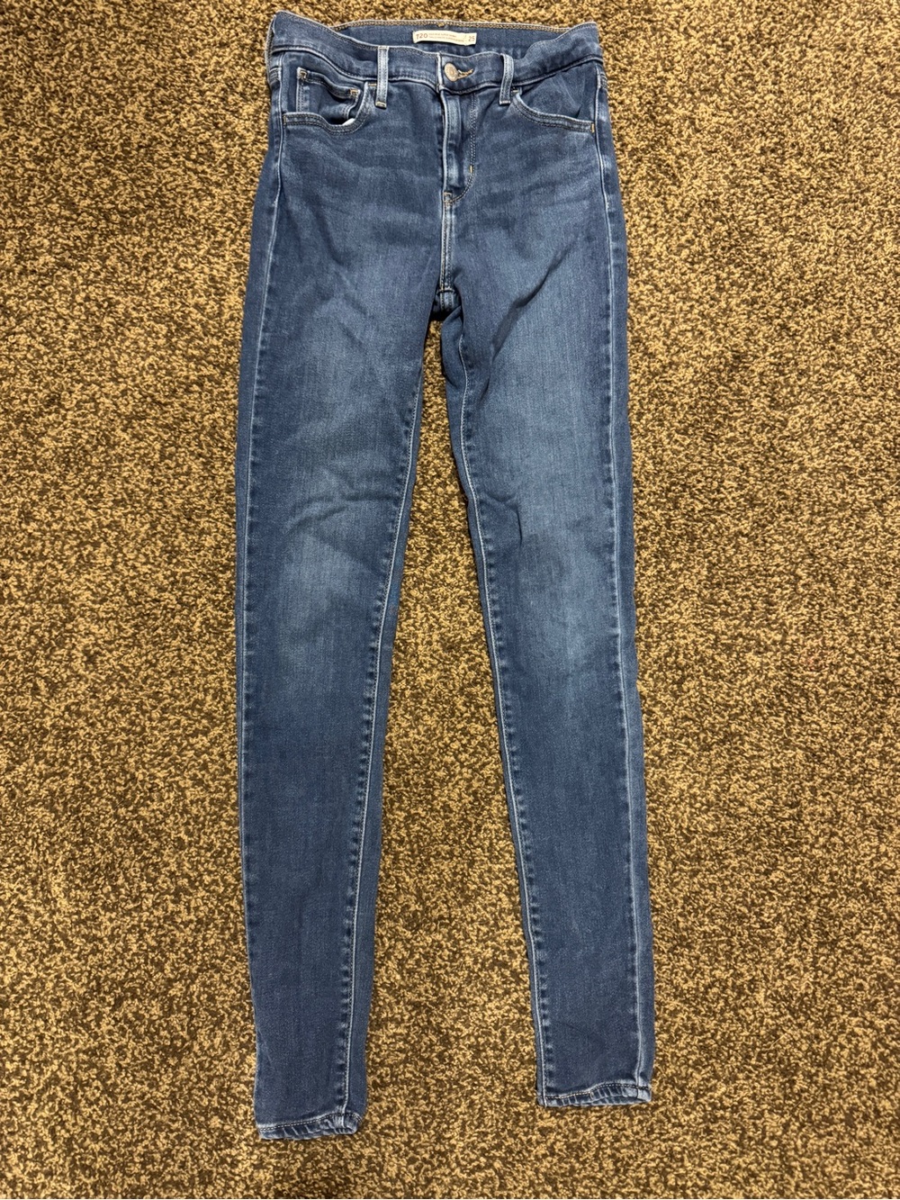 Levi's 720 High Rise Super Skinny Tall Women's Jeans Dark Wash— 25